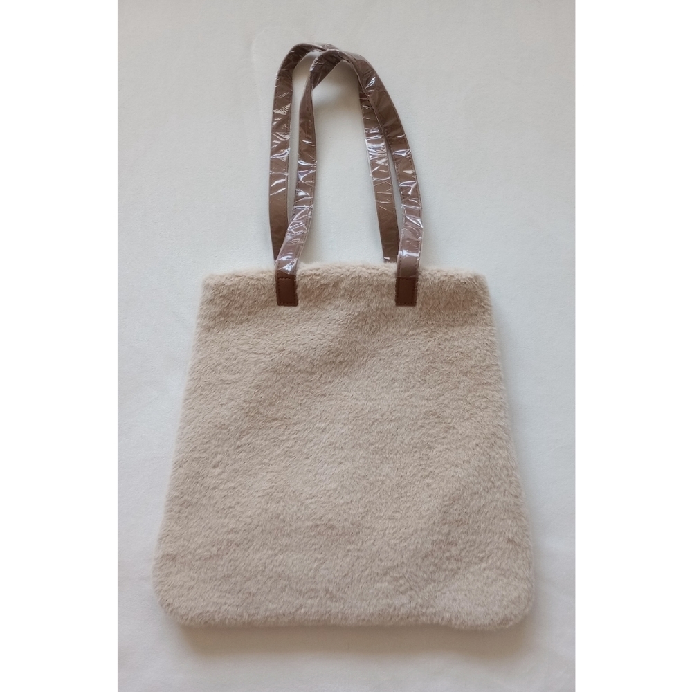 Arcadia Encore▪️Sherpa Plush Shoulder Tote Bag - Picture 2 of 6